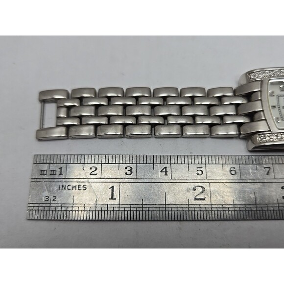 Anne Klein Diamond Dial Quartz Womens Watch Tank Bracelet New Battery 10/9089 - Picture 10 of 11